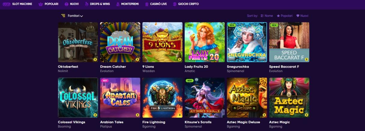GIOCHI DISPONIBILI SU BAO CASINO