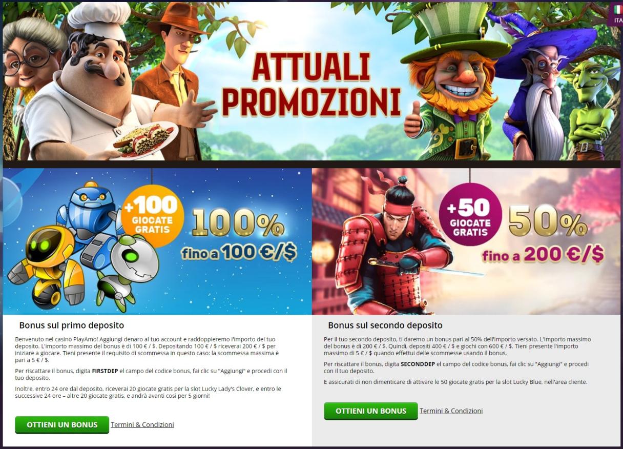 Playamo Casino bonus