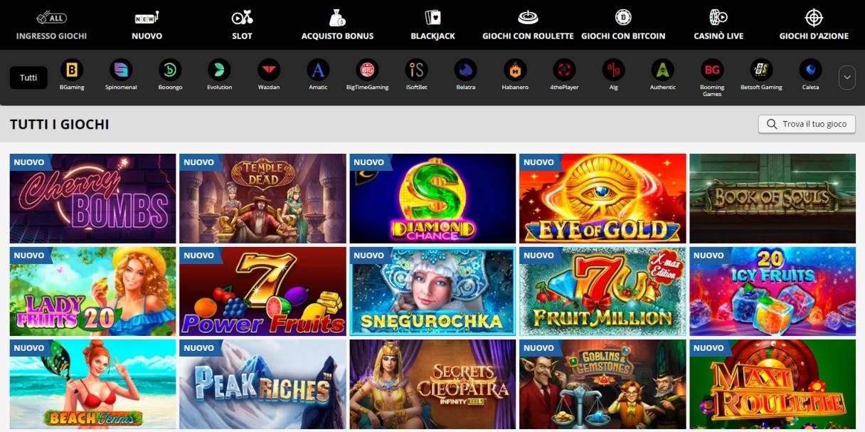 Giochi disponibili su playamo