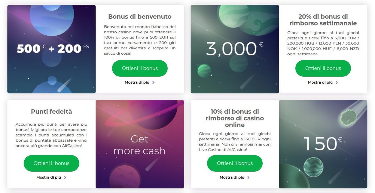 Alf Casino bonus