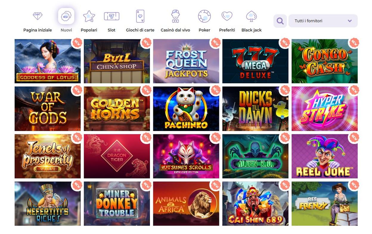 GIOCHI DISPONIBILI SU ALFCASINO