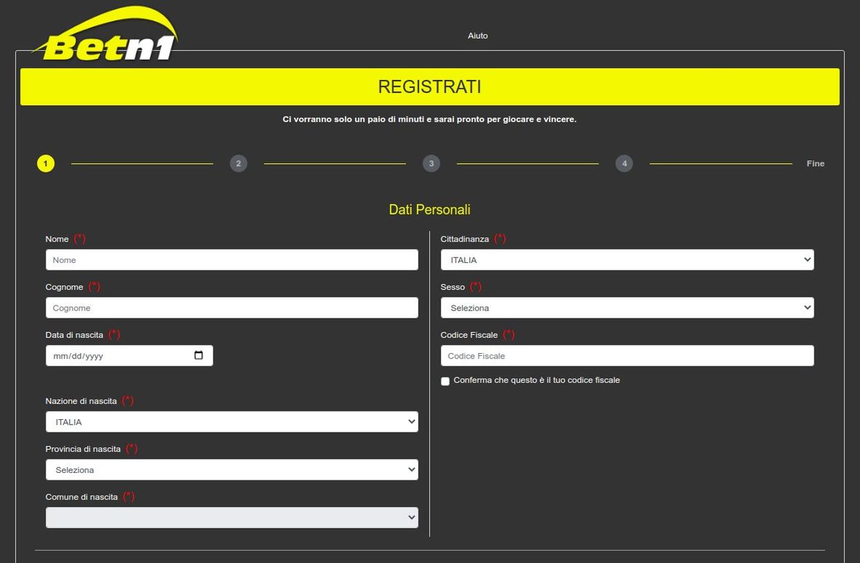 COME REGISTRARSI SU BETN1