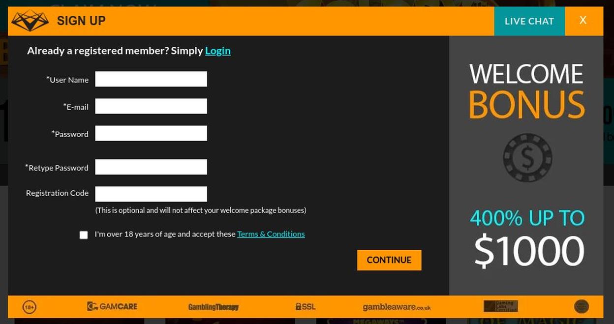 COME APRIRE UN ACCOUNT SU CASINO SUPERLINES