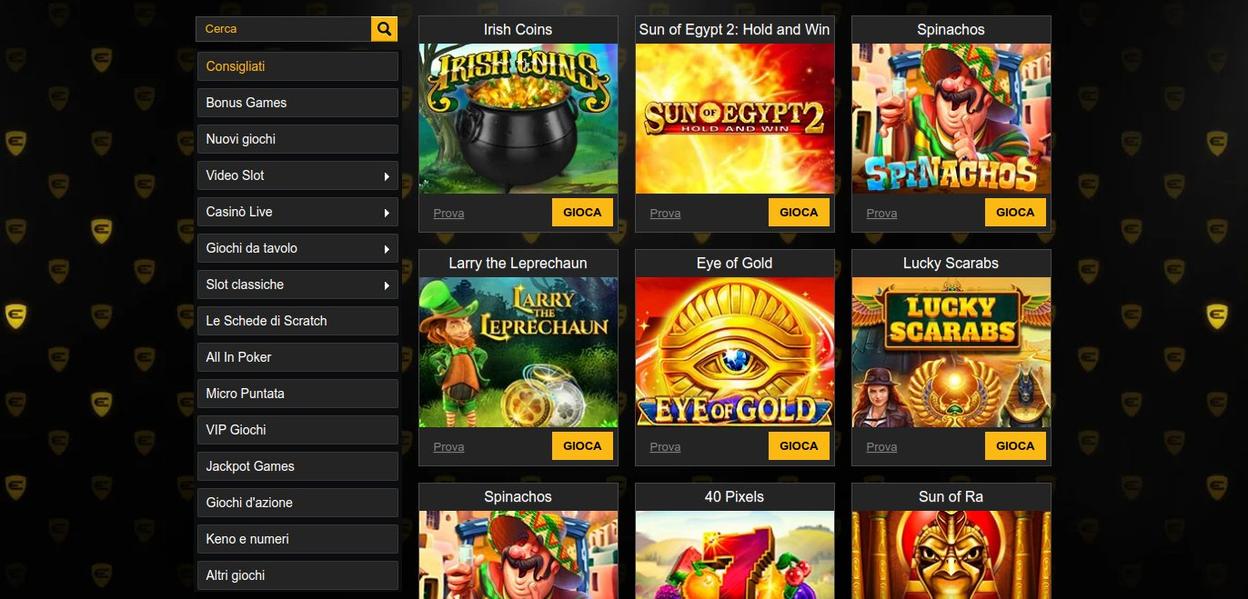 GIOCHI DISPONIBILI SU ENZO 