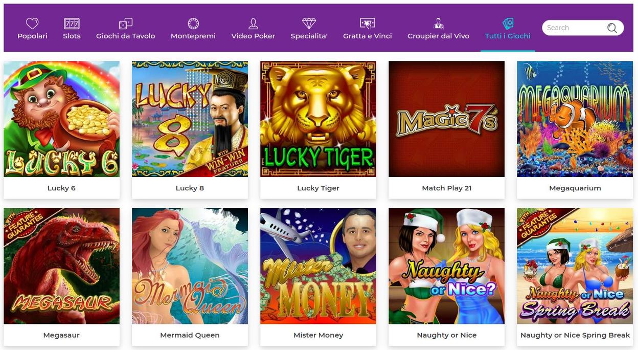 GIOCHI DISPONIBILI SU SPIN SAMBA 