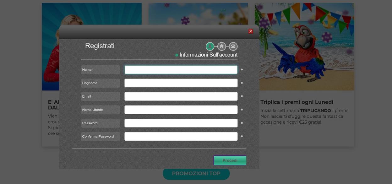 COME APRIRE UN ACCOUNT SU SPIN SAMBA CASINO