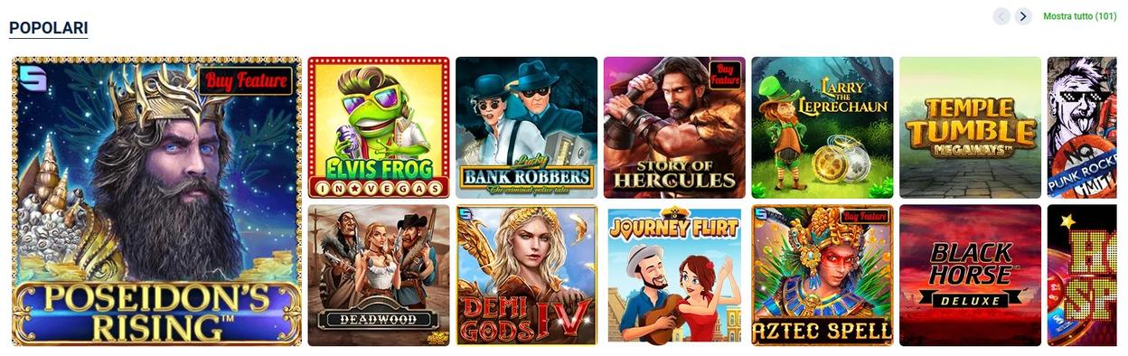 GIOCHI DISPONIBILI SU 20BET