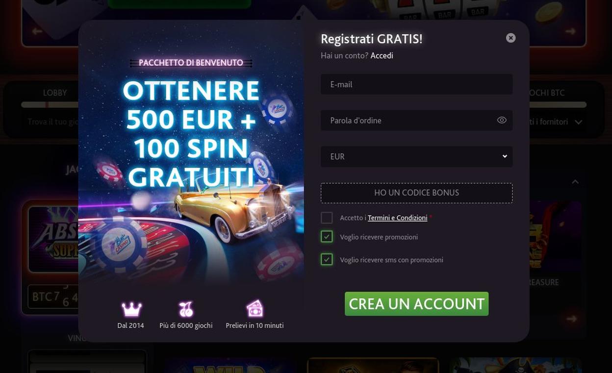 APRIRE UN ACCOUNT SU 7BIT 