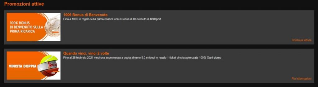 Bonus su 888Sport