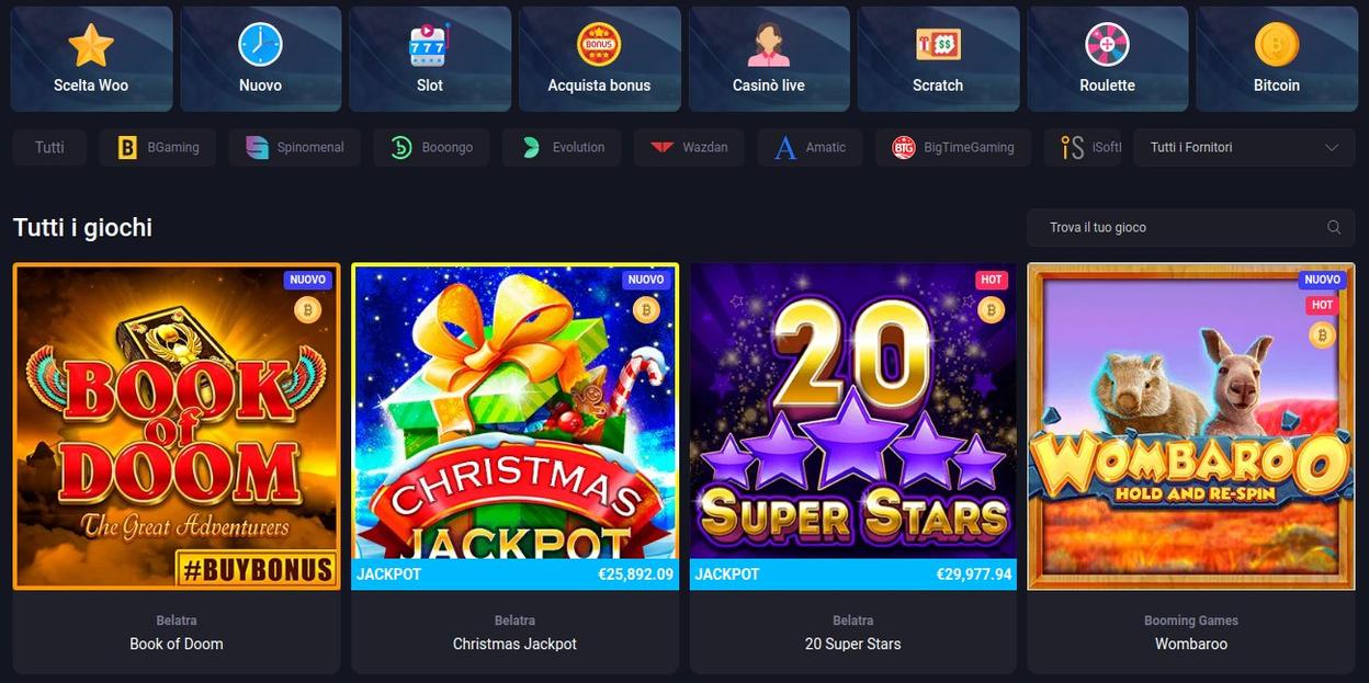 Giochi disponibili