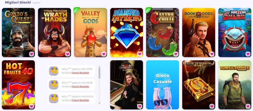 Giochi disponibili su 7signs 