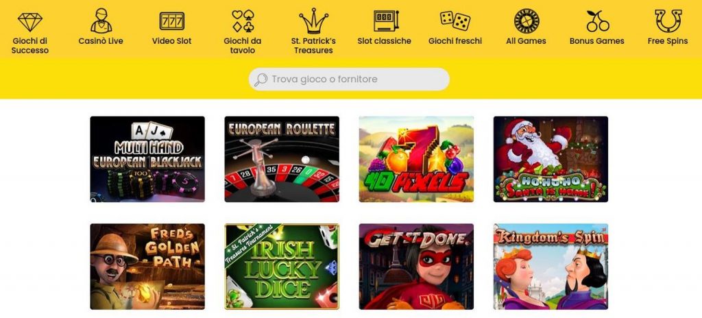 Giochi disponibili 