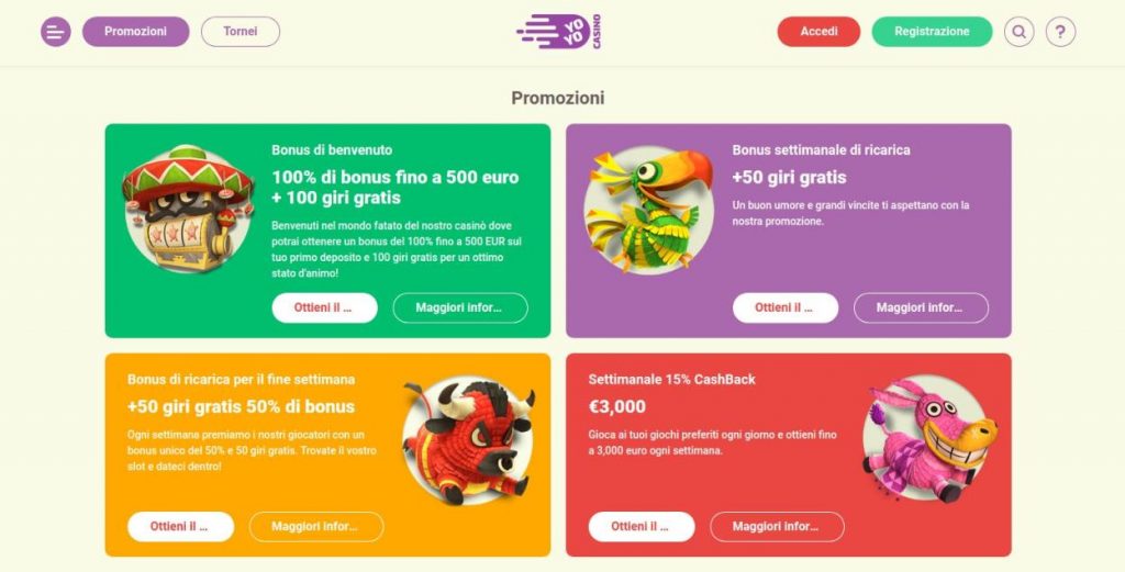 IL BONUS DI BENVENUTO