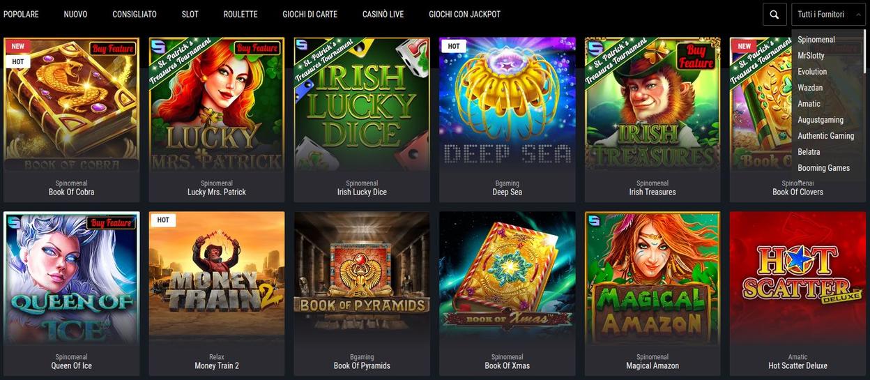 Giochi Disponibili Su Cobracasino
