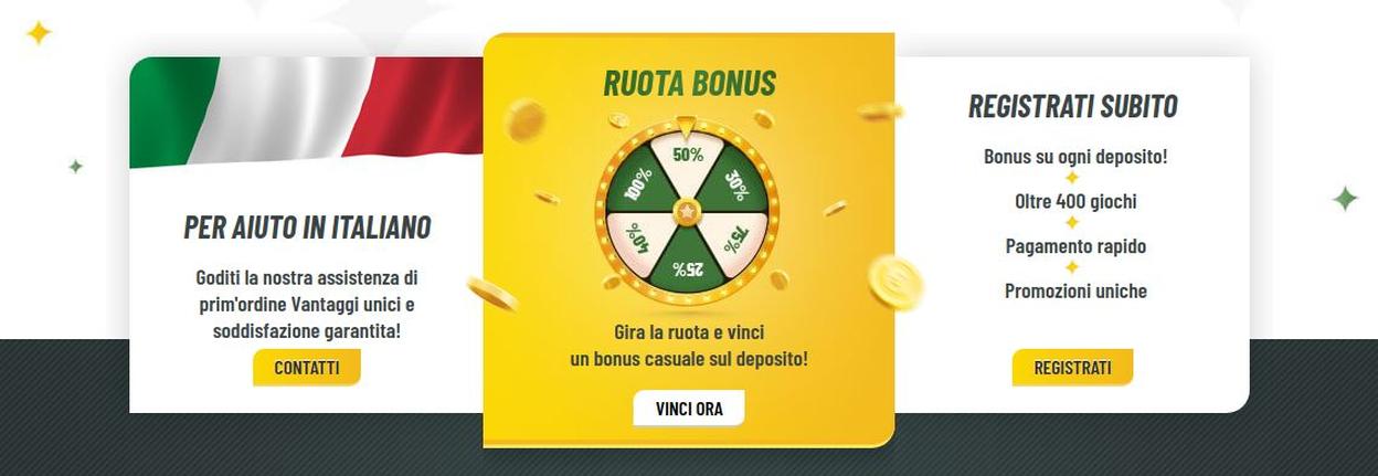 Il bonus di benvenuto