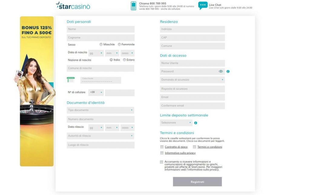 Come iscriversi a Star Casino