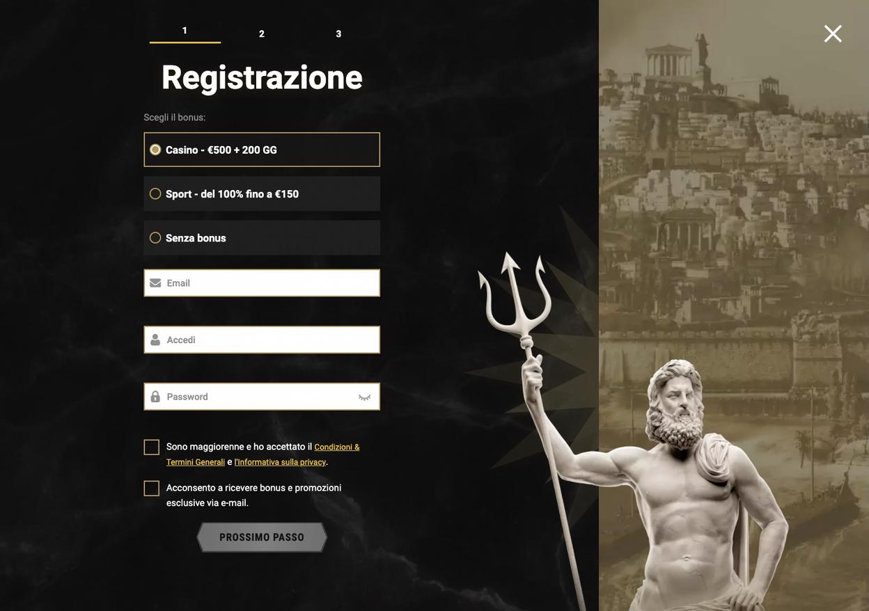Registrazione su Casinoly