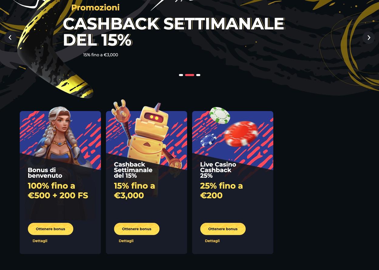 Bonus di benvenuto