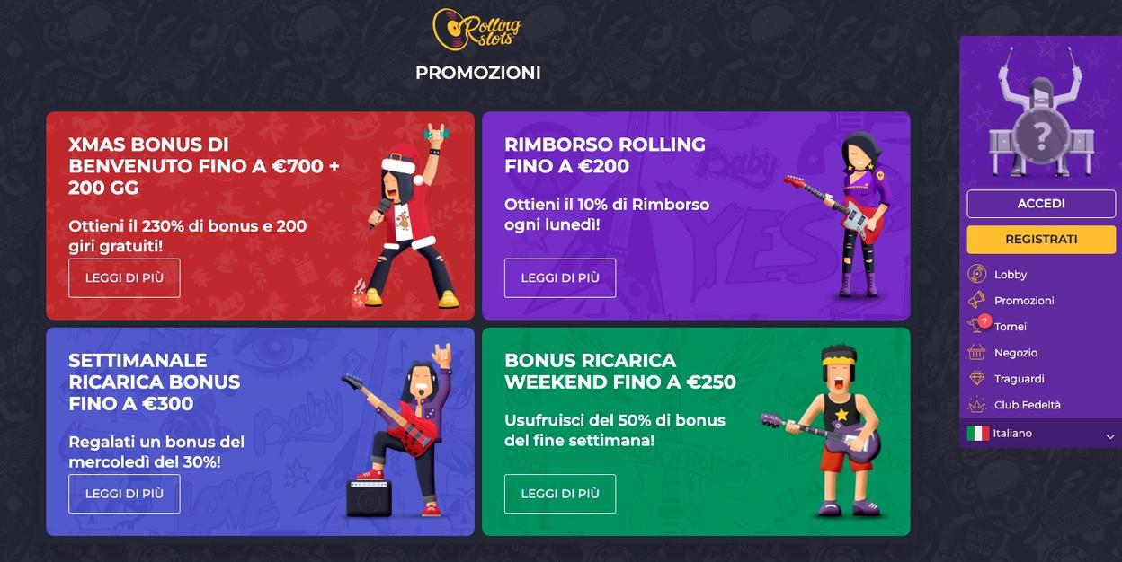 Bonus di benvenuto