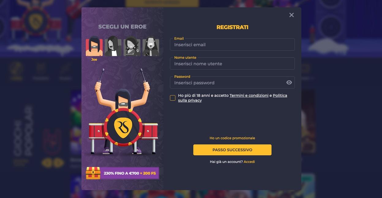 Registrati
